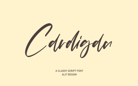 Cardigan: A Flowing Handwritten Font