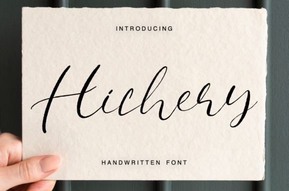 Hichery: A Handwritten Font for Web Design