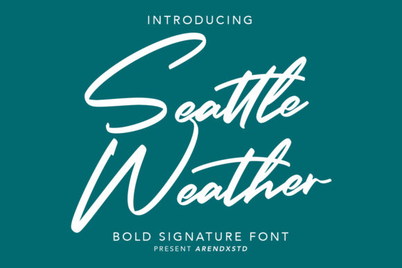 Seattle Weather Font for Creative Projects