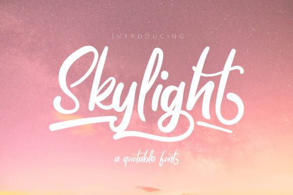 Skylight: A Handwritten Font for Editorial Elegance