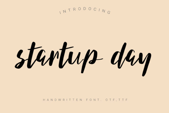 Startup Day: A Handwritten Font for Creative Brands