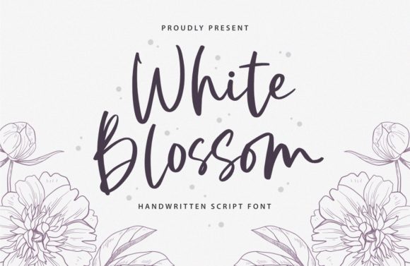 White Blossom: A Flowing Script Font